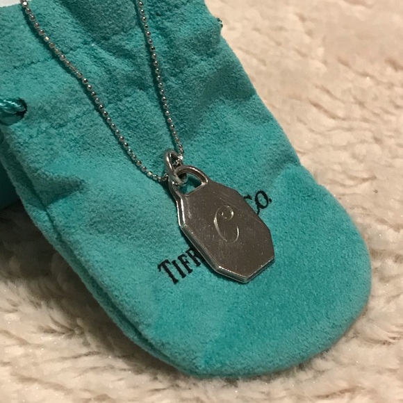 Authentic TIFFANY chain and unique style initial “C” pendant 😍💄❤️ very loved! - Picture 2 of 7
